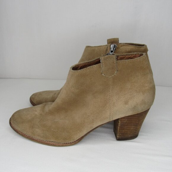 Madewell Tan Suede THE BILLIE BOOT Ankle Bootie Women's 8 - Picture 3 of 12